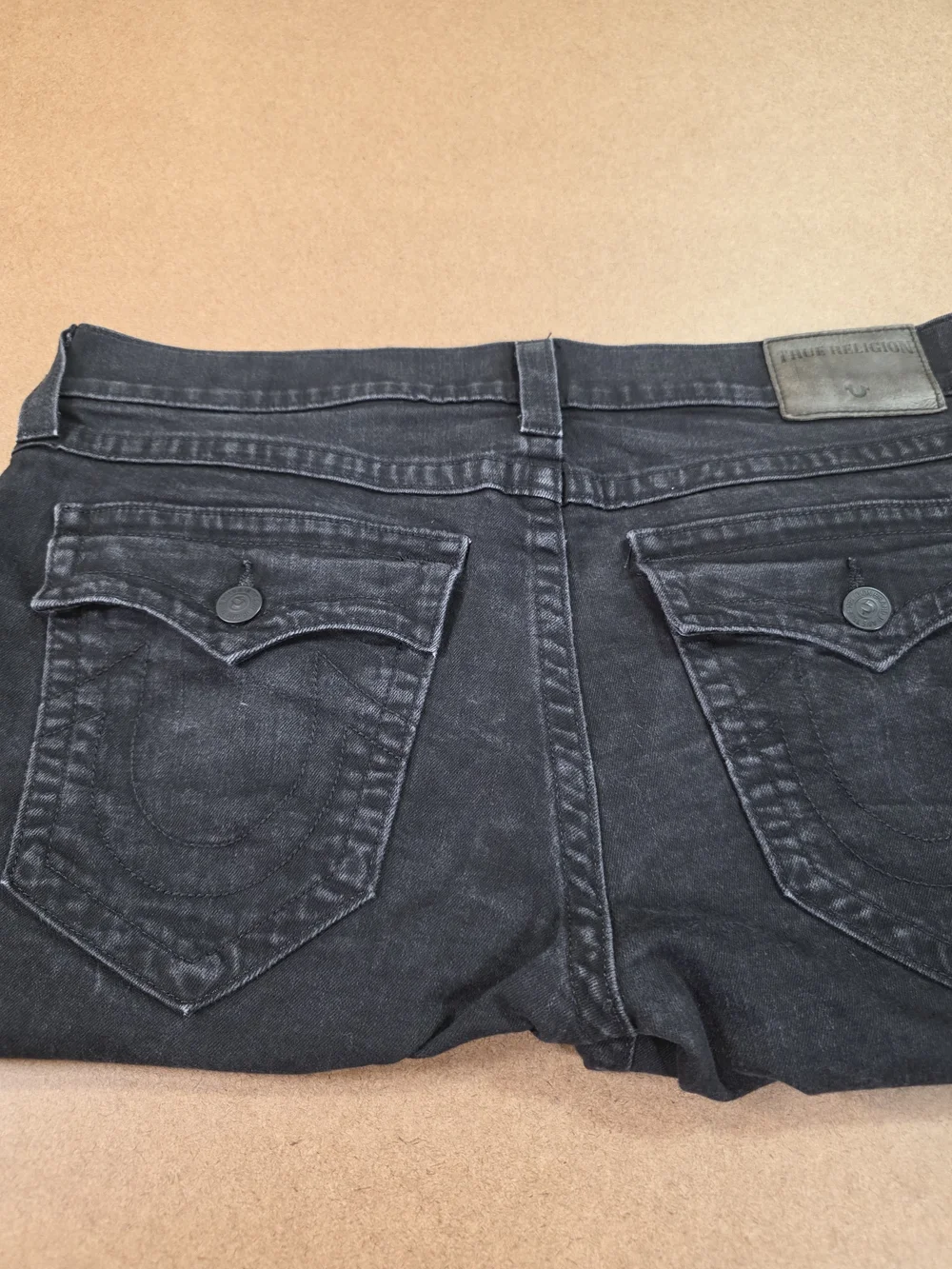 True Religion Black Men's Denim Jean Shorts 36
